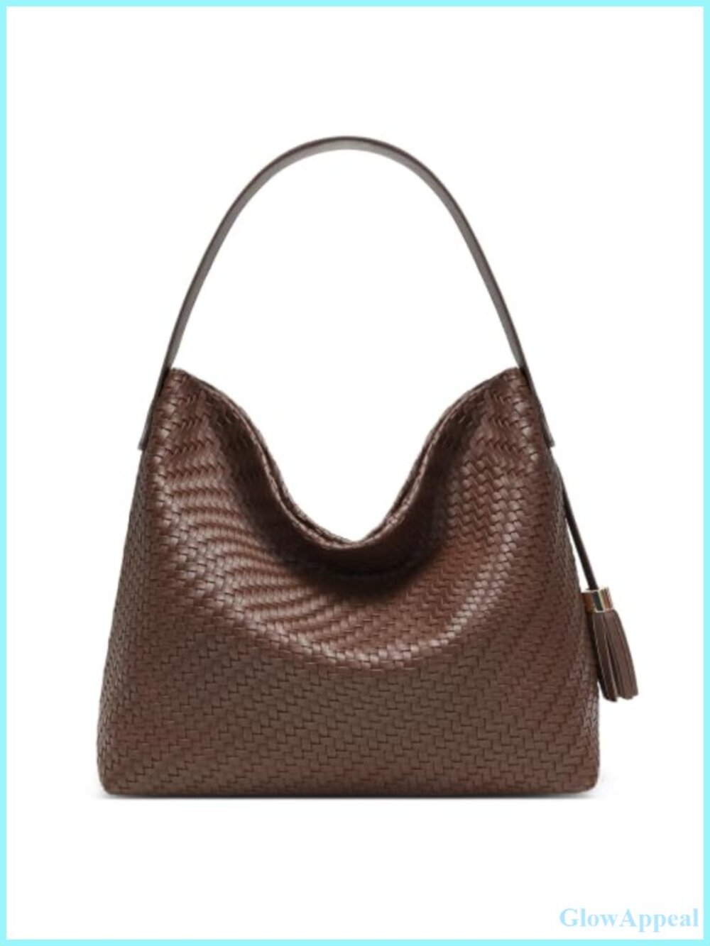 Woven Leather Tote Bag Women Large Hobo Shoulder Handbag